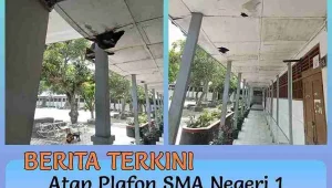 Gedung Sekolah tak ter Urus, Atap Plafon SMA Negeri 1 Tanjung Morawa Bolong, Pihak Sekolah Salahkan Burung
