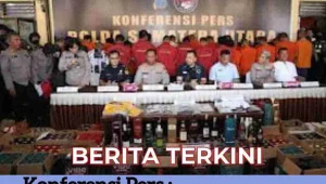 Konfrensi Pres : Berhasil Bongkar Sindikat Pengedar Sabu dan Pil ekstasi di Studio 21 THM