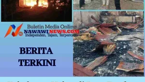 Kebakaran Hebat di Desa Tandam Hulu II, Satu Unit Rumah Ludes Dilalap Api Saat Penghuni Tertidur