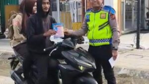 Satlantas Polresta Deli Serdang Gencar Sosialisasi Tertib Lalu Lintas dalam Ops Zebra Toba 2025