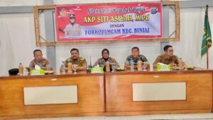 Kapolsek Binjai Silaturahmi dengan Forkopimcam, Perkuat Sinergi Jaga Kamtibmas
