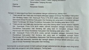 Niat Minta Jabatan Kasi Paud Untuk Istrinya, Jakub Tarigan Ngaku Lakukan Suap
