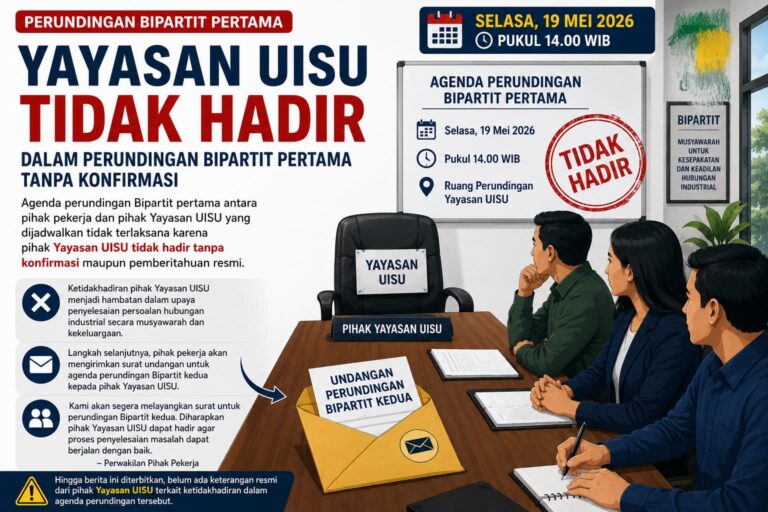 Yayasan UISU Tidak Hadir dalam Perundingan Bipartit Pertama Tanpa Konfirmasi