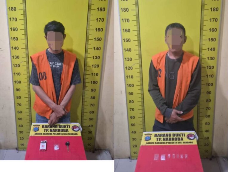 Satres Narkoba Polresta Deli Serdang Bekuk Pengedar Sabu di Beringin & Kaki Tangannya