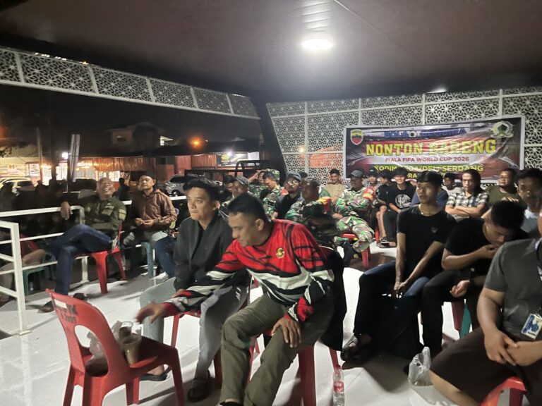 Koramil 05/Batang Kuis Gelar Nobar Piala Dunia 2026 Babak 16 Besar, Perkuat Sinergi dan Jaga Kondusivitas Wilayah