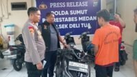 Polsek Delitua Tembak Spesialis Curanmor Berulang Kali Beraksi di Medan Johor