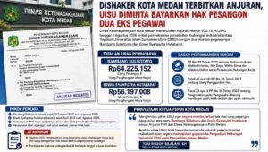 Disnaker Kota Medan Terbitkan Anjuran, UISU Diminta Bayarkan Hak Pesangon Dua Eks Pegawai