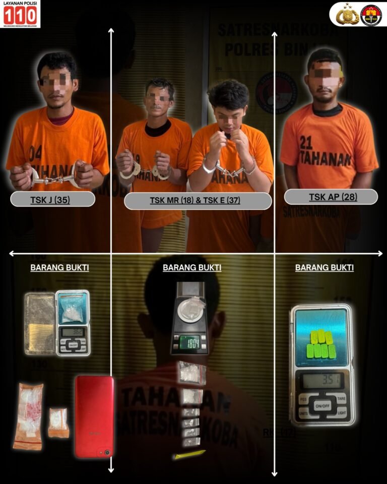 Empat Bandar Narkoba Binjai Dibekuk Polisi